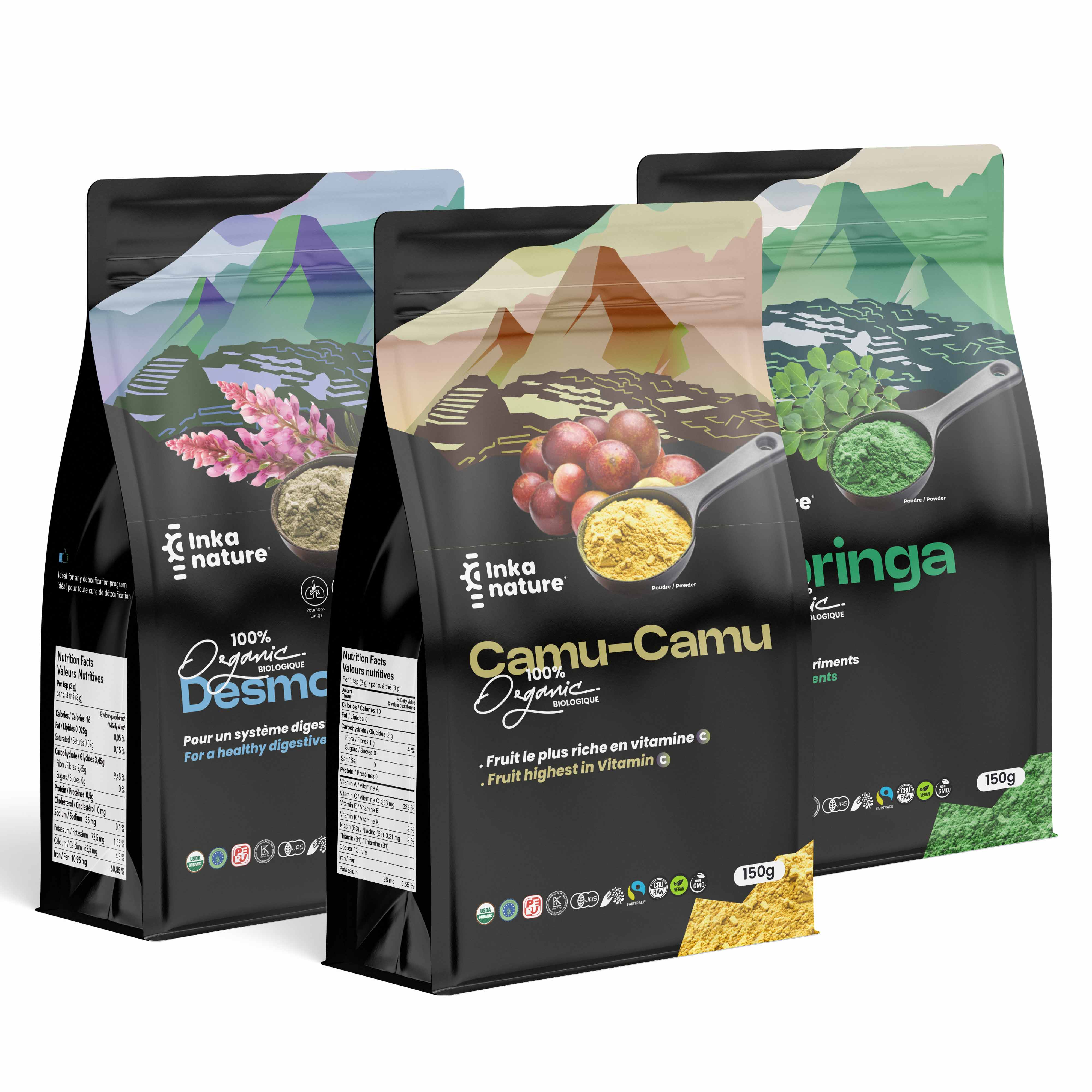 Pack Immunité Active - Camu Camu, Moringa, Griffe de chat - Inka Nature